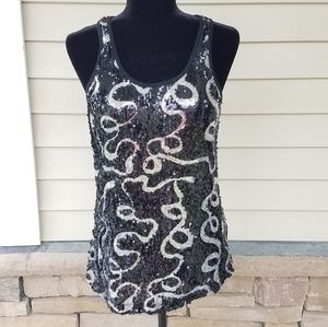 Dressbarn Sequined Tank Top Medium